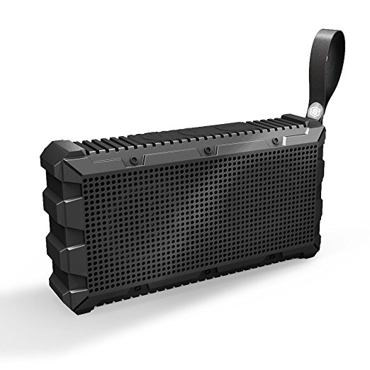 Portable Wireless Pocket Speaker With Bluetooth 4.1 Waterproof IPX7 and 12H Playtime Mini Stereo Sound System for Outdoor,iPhone Speaker with Mic Great for Shower Beach Home - SmartOmi Ant(Black)