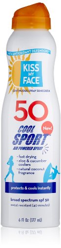 Kiss My Face Spf50 Sunscreen Cool Sport Continuous Spray 6oz