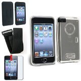 eForcity 4-In-1 Case Film Accessory Bundle for iPod touch 1G