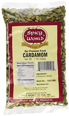 Spicy World Green Cardamom Pods 7 Ounce Bag