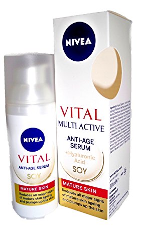 Nivea VITAL MULTI ACTIVE ANTI-AGE SERUM   Hyaluronic Acid SOY Mature Skin 50ml