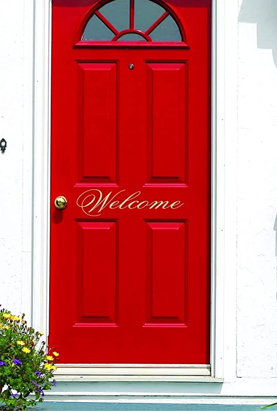 Welcome Door Decal - Welcome Sign for Front Door - Door Decal - Welcome Vinyl Lettering