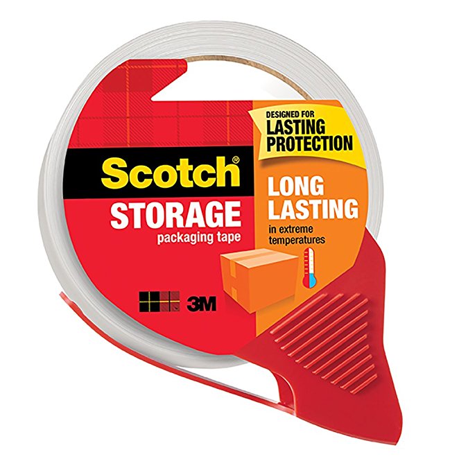 Scotch Long Lasting Storage Packaging Tape with Dispenser, 1.88 in. x 38.2 yd., 1 Dispenser/Pack