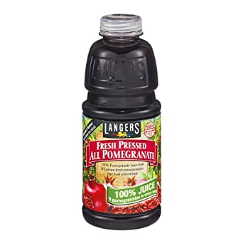 Langers Fresh Pressed All Pomegranate Juice, 32 FZ (Pack of 12)