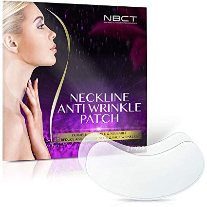 Necklift Anti-Wrinkle Patch, Overnight Smoothing, Lifting & Hydrating Silicone Neckline Patches, Antiaging and Antiwrinkle Beauty Neck Patches, Reusable - 2 stips