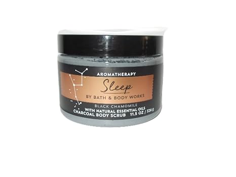 Bath & Body Works Aromatherapy Sleep Black Chamomile Charcoal Body Scrub with Natural Essential Oils 11.5 oz / 326 g