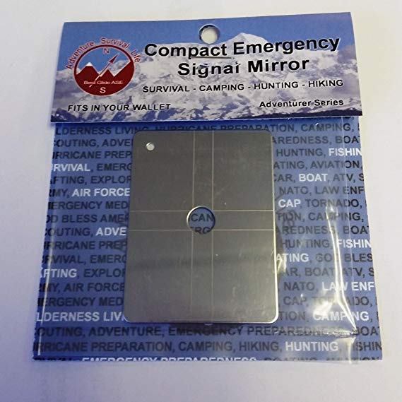 Best Glide ASE Compact Military Grade Stainless Steel Emergency Signal Mirror