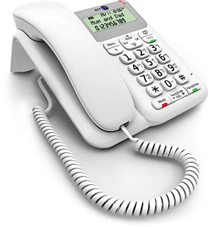 BT Decor 2200 Corded Telephone, White