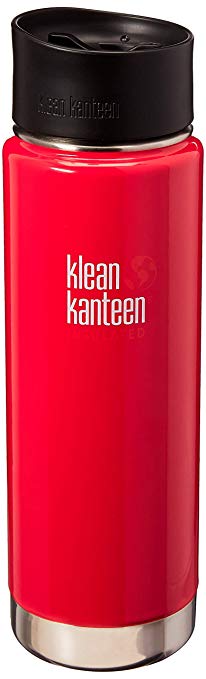 Klean Kanteen Wide Double Wall Vacuum Insulated Stainless Steel Coffee Mug with Leak Proof Café Cap 2.0