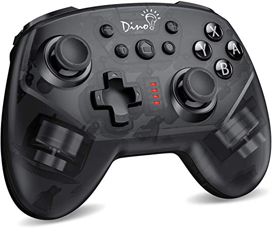 BEBONCOOL Wireless Controller for Nintendo Switch,Pro Switch Controller with Adjustable Vibration for Nintendo Switch Controller,Switch Controller Nintnedo Support Turbo,Transparent