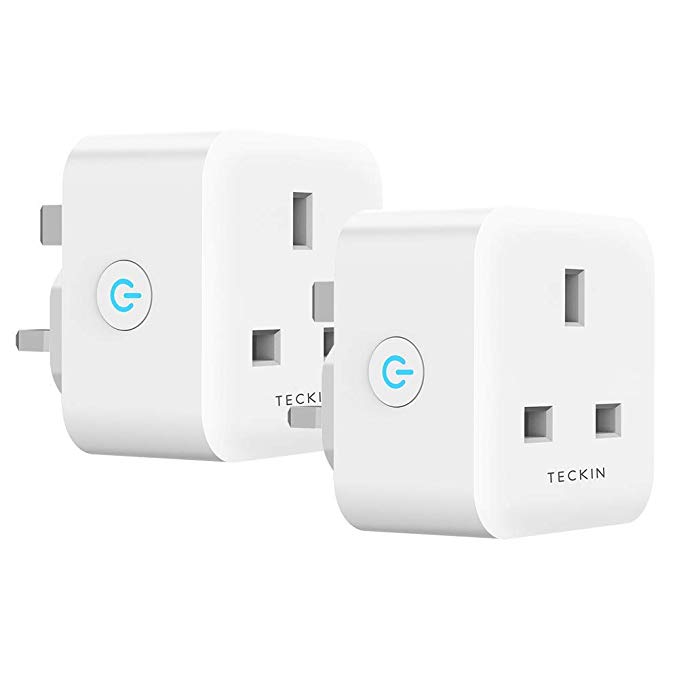 Smart Plug TECKIN 13A WiFi Socket Compatible with Alexa Echo Google Home IFTTT, Timing Function Remote Control No Hub Required 2 Pack