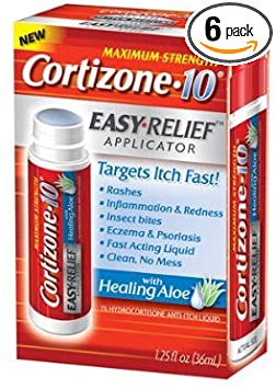 Cortizone 10 With Healing Aloe Easy Relief Applicator 1.25 oz., Maximum Strength 1% Hydrocortisone Anti-Itch Liquid