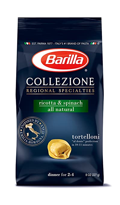 Barilla Collezione Pasta, Ricotta & Spinach Tortelloni, 8 Ounce