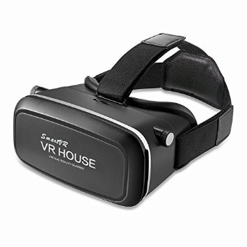 SmartVR Portable Virtual Reality 3D VR Glasses Left Right 3D Helmet Adjustable Cardboard VR BOX For 3.5~6.0"