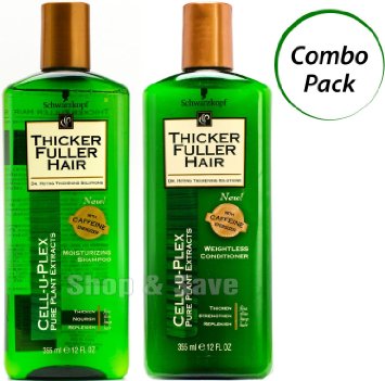 Thicker Fuller Hair Weightless Shampoo and Conditioner Duo Set 12 Oz Each