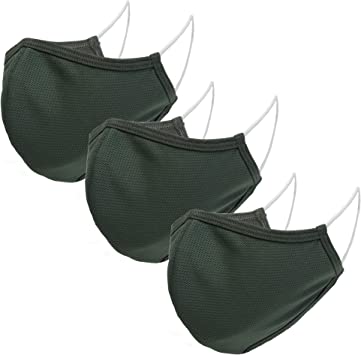 EnerPlex Face Mask Cloth Mask Reusable Masks, 3-Ply Machine Washable, 3-Pack Adult, Kids, Extra Large