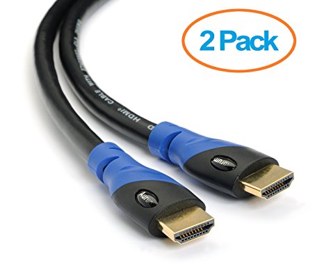 Aurum Ultra Series - High Speed HDMI Cable with Ethernet - 2 pack (12 FT) - Supports 3D & Audio Return Channel - Full HD [Latest Version] - 12 Feet - 2 pack Brand: Aurum Cables