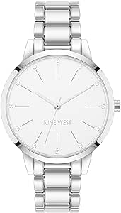 Nine West Women's Crystal Accented Bracelet Watch