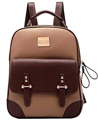 Tinksky Fashion Backpacks Synthetic Leather Bag Vintage Daypack