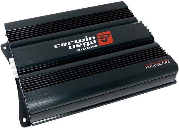 Cerwin-Vega CVP1200.4D 2Ω/4Ω 1200 MAX Power 4-Channel Bridgeable Class D Overload Circuits Protect Amplifier