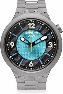 Swatch Unisex Dress Black Watch Stainless Steel Quartz Frostbloom