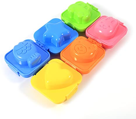 6 Pcs Cartoon Eggs Cute Mold Mould Pan Cooking DIY Tools Kitchen Bento Accessories for Kids