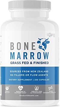 Grass Fed Beef Bone Marrow Supplement – (200 Count) Bone, Cartilage and Marrow. New Zealand Sourced. Better Than Bone Broth. Watch Product Video for Details