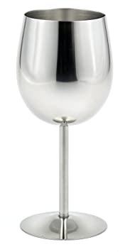 StainlessLUX 73344 Brilliant Stainless Steel Wine Glass/Wine Tasting Goblet - Quality Drinkware for Your Enjoyment