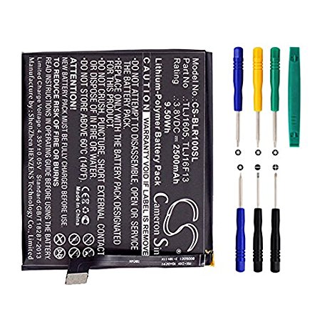 Cameron Sino 2500mAh Li-Polymer Battery For BLU R1 HD , R0030UU ,Studio Touch , S0210UU , Fits BLU TLJ1605 , TLJ16F13 , TLJ1607 , TPJ16G20 with tools