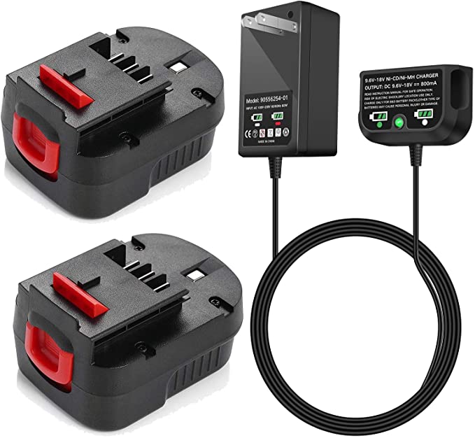2 Pack 3.6A HPB12 Replacement for Black and Decker 12V Battery with Charger, Compatible with Black and Decker 12 Volt A1712 FSB12 A12 A12-XJ A12EX Firestorm FS120B FS120BX (Charger Included)