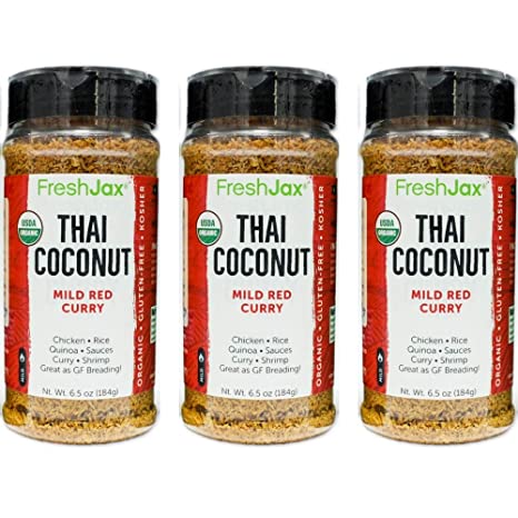 FreshJax Gourmet Thai Coconut Curry Red Mild Large 6.5 oz (3 pack)