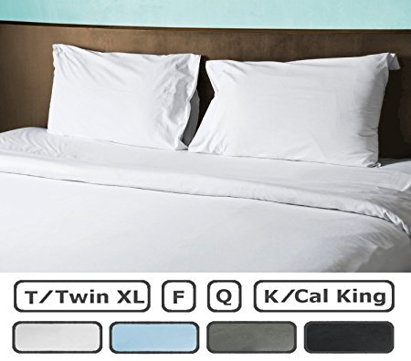 Twin/Twin XL Size Flat Sheet Only - 100% Brushed Microfiber - Fitted Sheets Sold Separately for Set - 100% Satisfaction Guarantee (White)