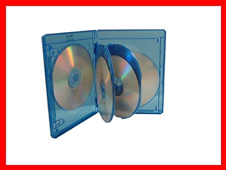 15mm Viva Elite Hold 6 Discs Blu-ray Replacement Case 5 Pack (6 Tray)