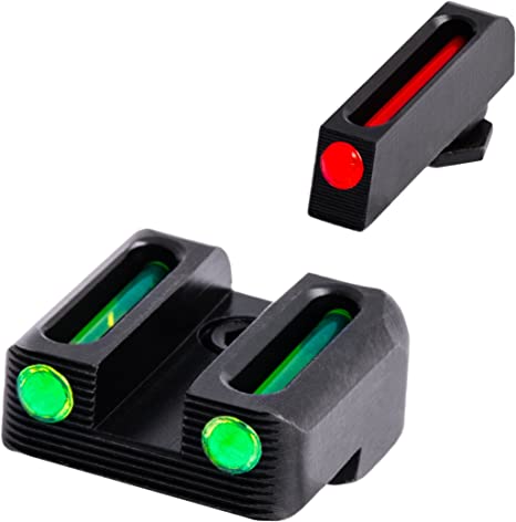 TRUGLO Fiber-Optic Front and Rear Handgun Sights for Glock Pistols