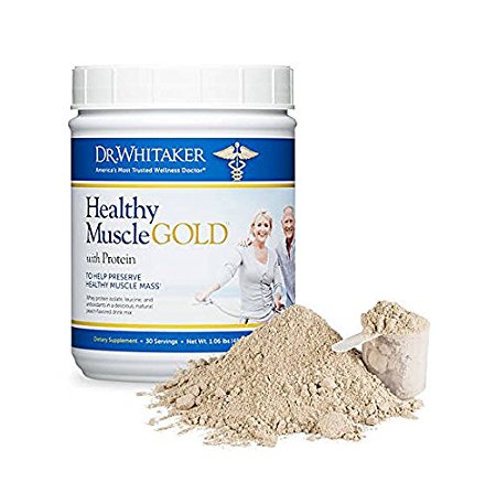 Dr. Whitaker’s Healthy Muscle Gold with Protein helps build muscle mass while reducing muscle breakdown, 30 servings (30-day supply)