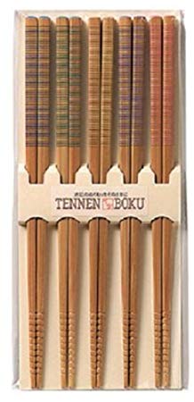 Ishida antibacterial bamboo soot Sensuji 23cm 5 Chopsticks set 67136-1 by Ishida