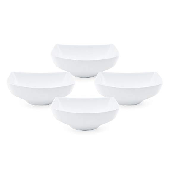 Gourmet Basics by Mikasa Rectangular Side Serving Bowls, 1.5-Quart, Set Of 4