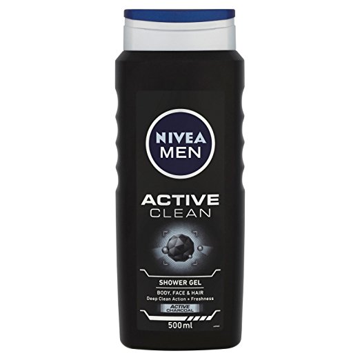 Nivea Men Active Clean Shower Gel 500 ml - Pack of 6