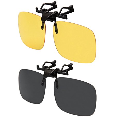 LianSan Mirrored lens Polarized clip on sunglasses men women Flip Up Driving Sunglasses Rectangle