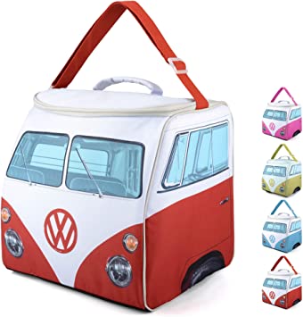 Board Masters Volkswagen Large Soft Sided Cooler Bag - Collapsible Insulated Picnic Lunch Bag with Adjustable Strap (30 Liter) - VW Bus Accessories