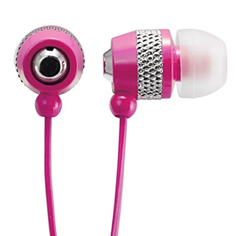 AUDIOLOGY AU-148-PK In-Ear Stereo Earphones for MP3 Players, iPods and iPhones (Pink)