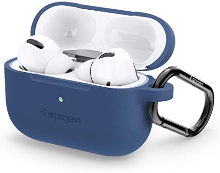 Spigen Silicone Fit [Version 2] Designed for Apple Airpods Pro Case (2019) - Deep Blue