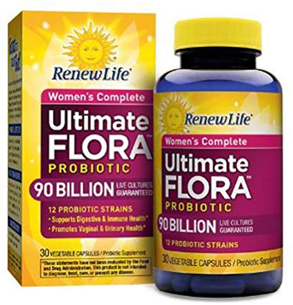 Renew Life Women's Complete Probiotic, Ultimate Flora, 90 Billion, 30 Capsules