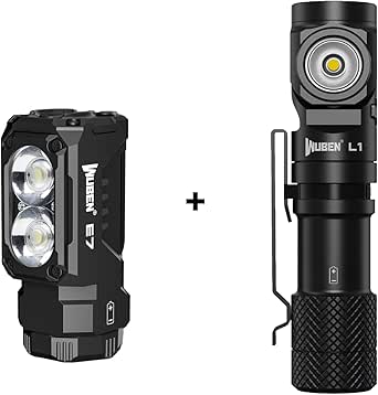 WUBEN E7 Mini Flashlight Rechargeable, 1800LM Pocket Flashlight High Lumens, Super Bright Small Flashlight, 6 Modes EDC Flashlights Waterproof, Headlamp Flashlight for Outdoor, Camping, Hiking