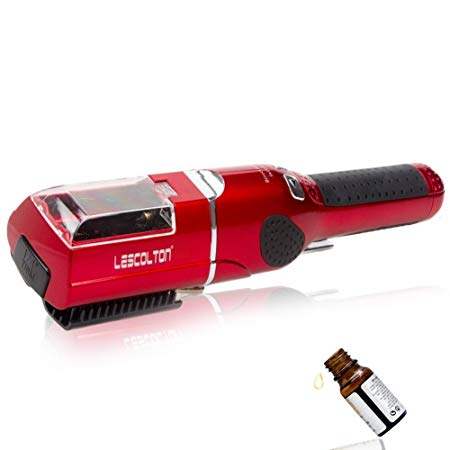 Samantha Split Ends Trimmer For Women by Lescolton - Automatic Hair Trimmer - For Cutting Dry & Slick Hair - Cordless Hair Styling Tool With Argan Oil Red