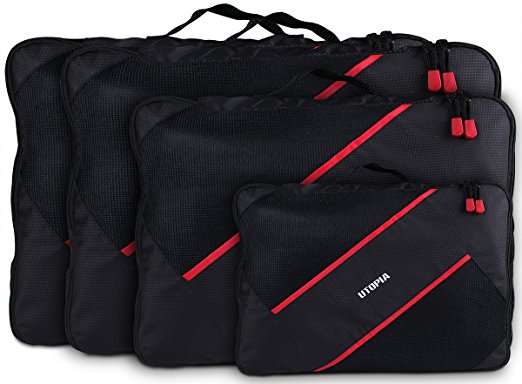 4 Set Packing Cubes Travel Luggage Packing Organizer by Utopia Home