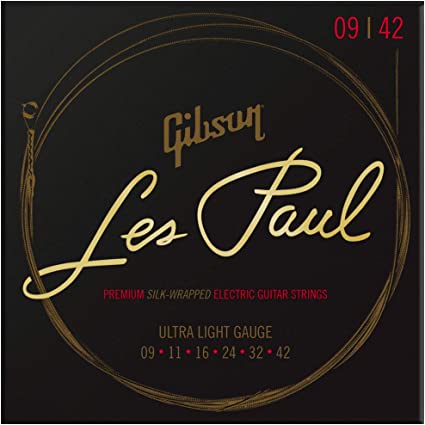 Gibson Les Paul Premium Electric Guitar Strings, Ultra-Light Gauge