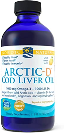 Nordic Naturals Arctic-D Cod Liver Oil Lemon Flavour, 237ml