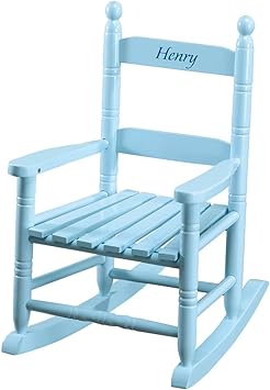 Miles Kimball Personalized Blue Children's Rocker - Blue Font