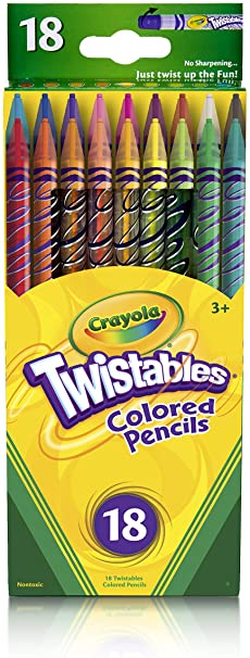 Crayola Twistable Colored Pencils, Gift for Kids, 18 Count